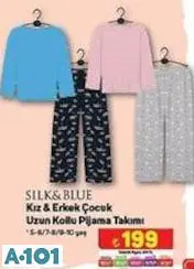 SİLK&BLUE KIZ ERKEK ÇOCUK UZUN KOLLU PİJAMA TAKIMI SİLK&BLUE KIZ ERKEK ÇOCUK UZUN KOLLU PİJAMA TAKIMI